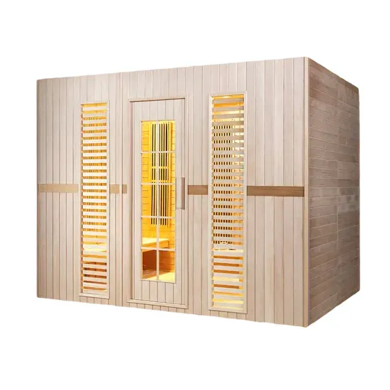 Sauna interior de infrarrojos lejanos para 4 personas - Madera de cicuta de alta calidad