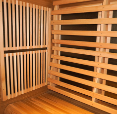 1-2 personas Estructura mitad vidrio mitad madera tipo vertical