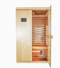 Estructura mitad vidrio mitad madera (tipo vertical, 1-2 personas)