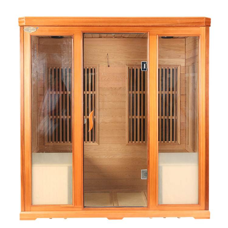 Inicio Sauna Calentador de carbono Sala de sauna de infrarrojos lejanos para 4 personas