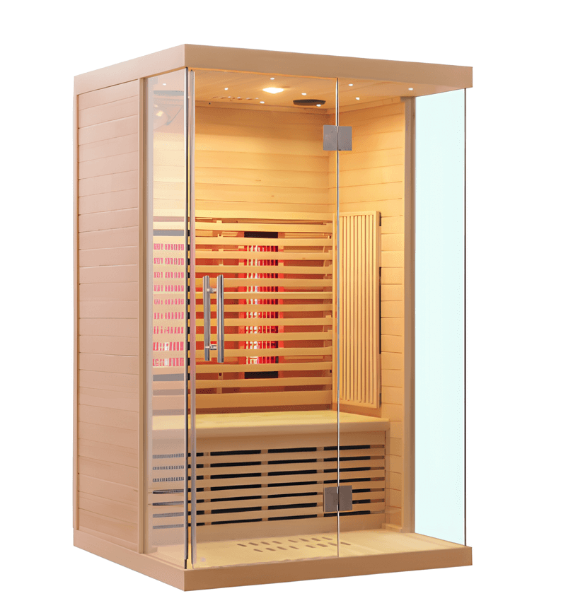 Sauna infrarroja de espectro completo de nuevo diseño: sala de sauna curativa de salud en el hogar para 2 personas Sauna infrarroja de espectro completo de nuevo diseño: sala de sauna curativa de salud en el hogar para 2 personas