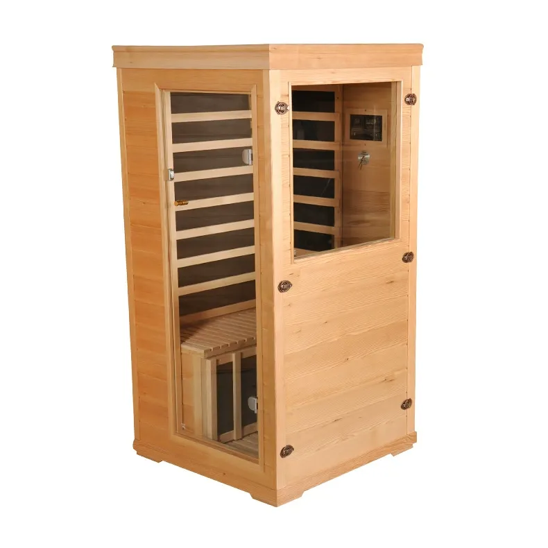 Sala de sauna con puerta de vidrio para una persona Sala de sauna con puerta de vidrio para una persona