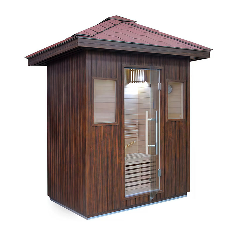 Sauna de madera al aire libre